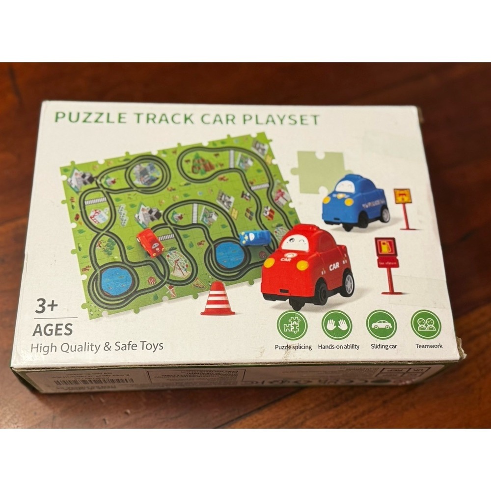 Beby Buty 48PCS Puzzle Race Track Car Set for Toddlers Boys, Toys Birthday Gi...